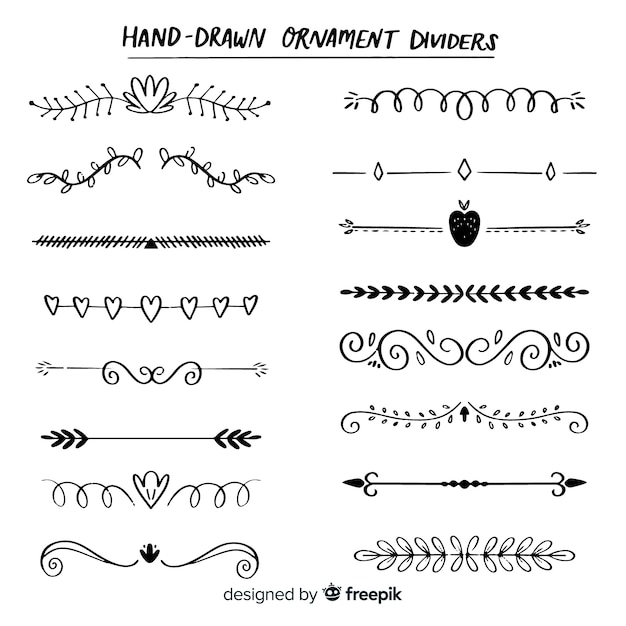 Free vector hand drawn dividers