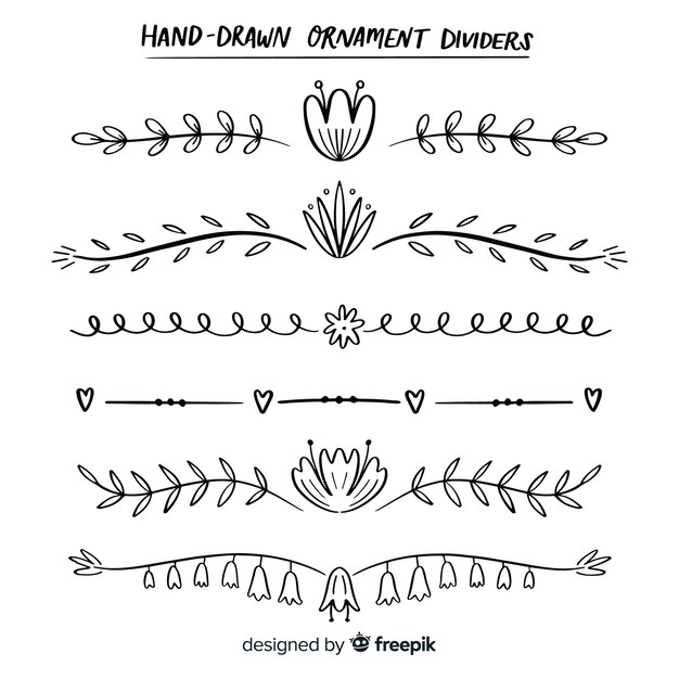 Hand drawn dividers