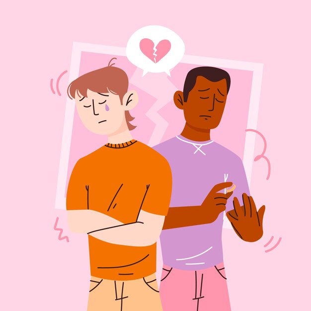 手描きの離婚イラスト