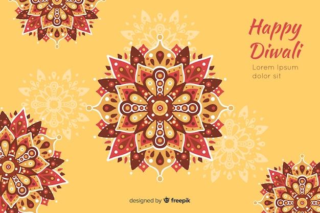 Hand drawn diwali background