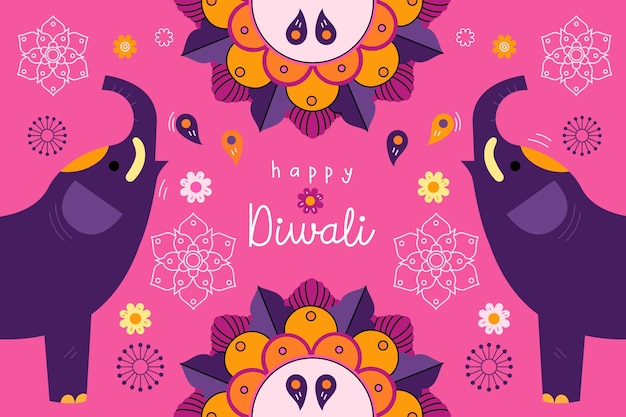 Hand drawn diwali concept