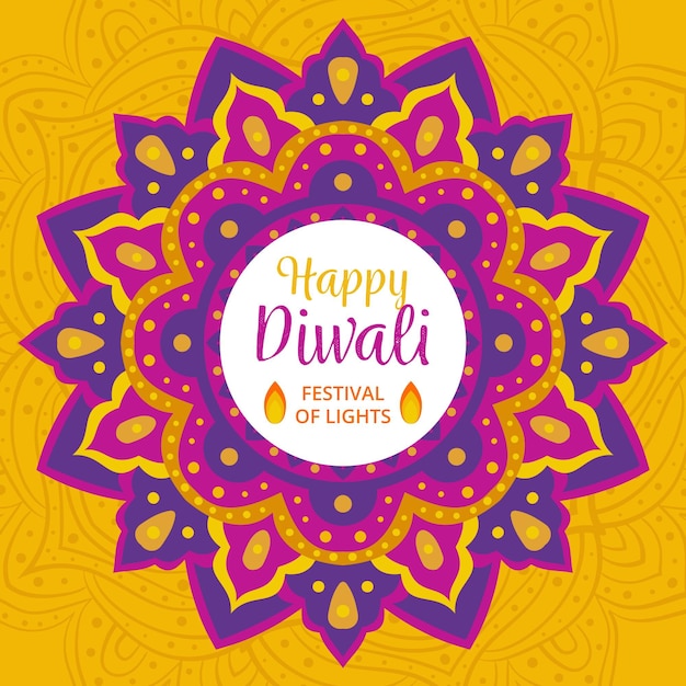 Hand drawn diwali concept