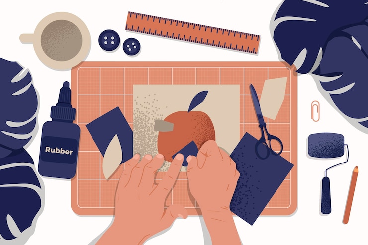 Free Vector hand drawn diy creative workshop illustration