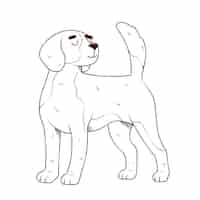 Free vector hand drawn dog outline illustration