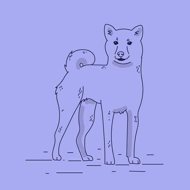 手描き犬の概要図