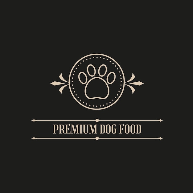 Free vector hand drawn dog paw logo design
