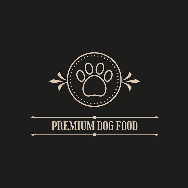 Hand Drawn Dog Paw Logo Design