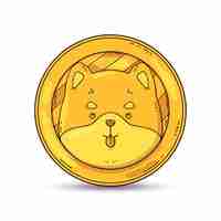 Free vector hand drawn dogecoin illustration