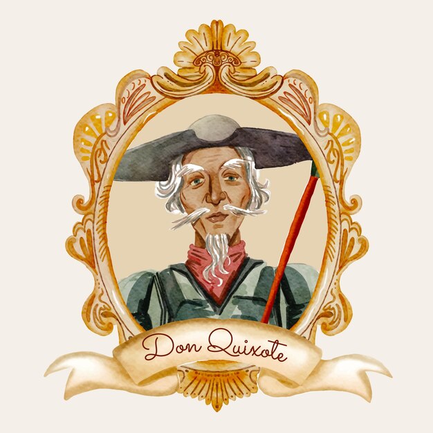 Hand drawn don quixote illustration