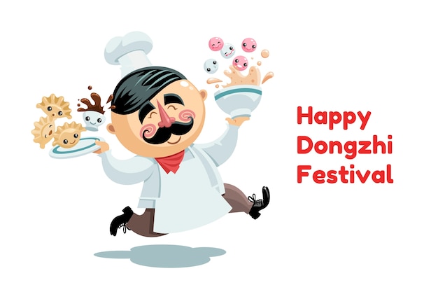 Hand drawn dongzhi festival background