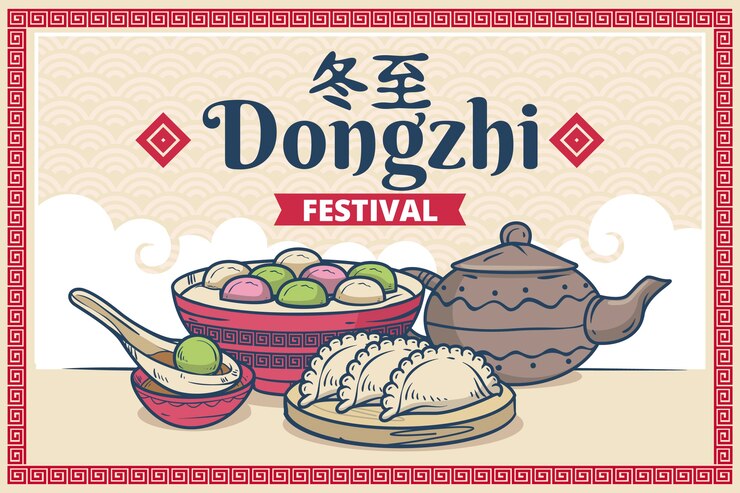 Free Vector hand drawn dongzhi festival background