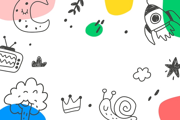 Vettore gratuito sfondo di doodle disegnato a mano