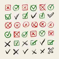 Free vector hand drawn doodle check mark icon