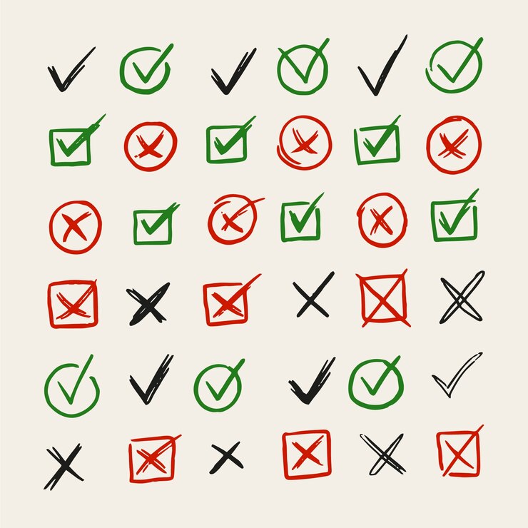 Free Vector hand drawn doodle check mark icon