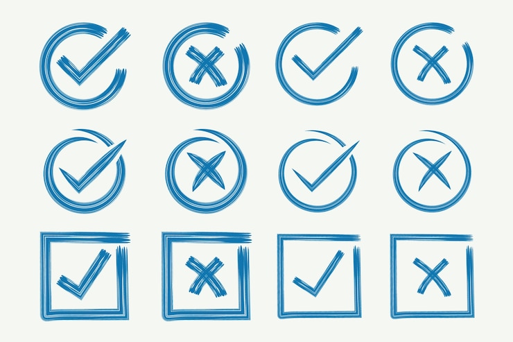 Free Vector hand drawn doodle check mark icon