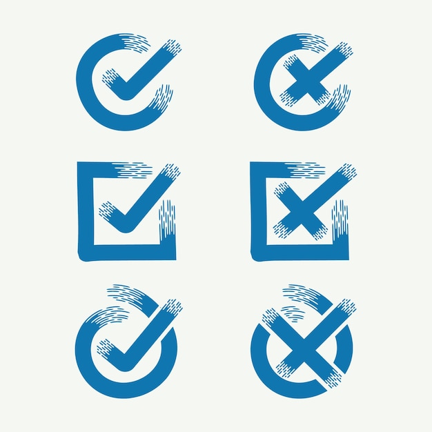 Free vector hand drawn doodle check mark icon