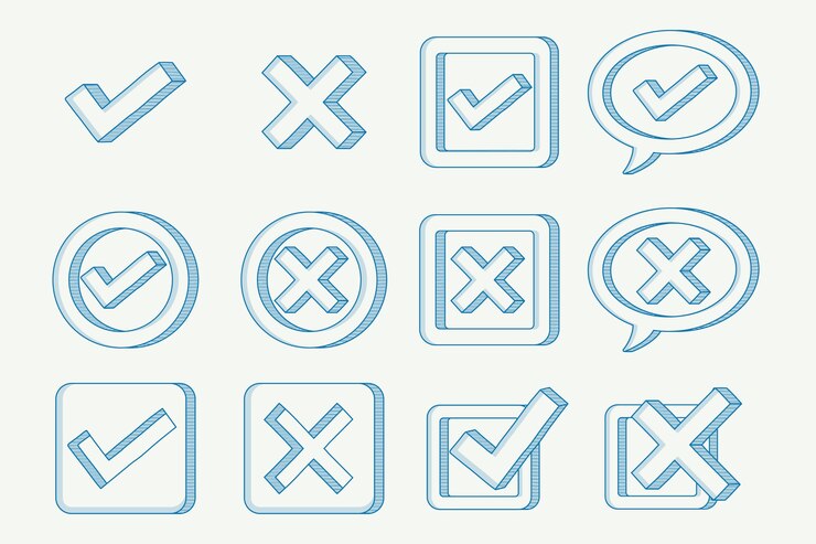 Free Vector hand drawn doodle check mark icon