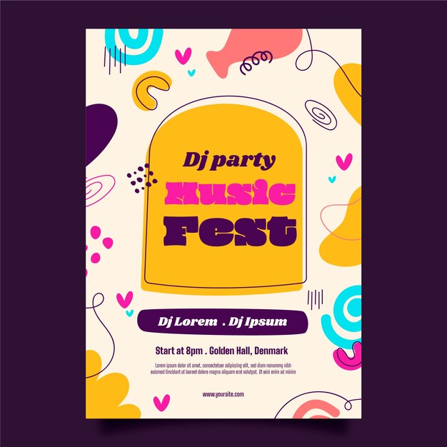 hand drawn doodle flyer design