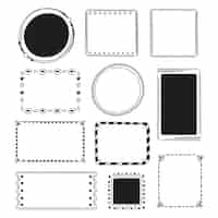 Free vector hand drawn doodle frame decoration collection