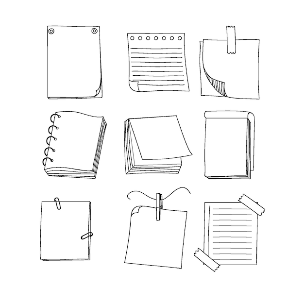 Hand drawn doodle frames collection