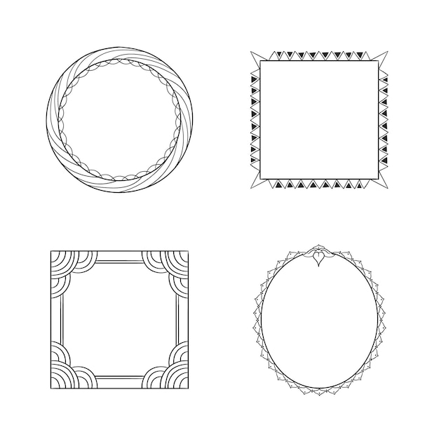 Free vector hand drawn doodle frames collection