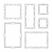 Free vector hand drawn doodle frames collection