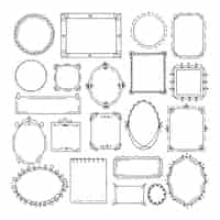 Free vector hand drawn doodle frames collection