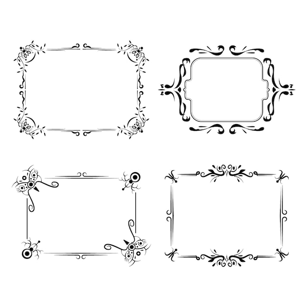 Free vector hand drawn doodle frames collection