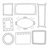 Free vector hand drawn doodle frames collection