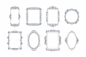 Free vector hand drawn doodle frames collection