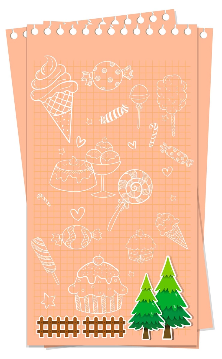 Free Vector hand drawn doodle icons on paper