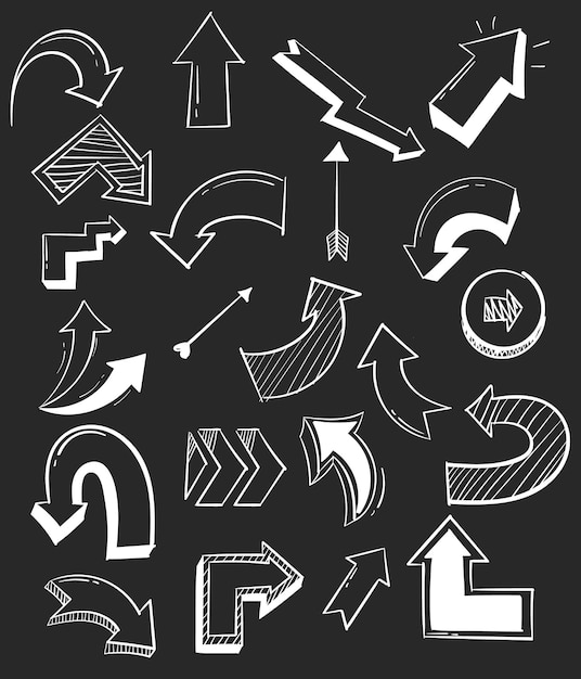 Free vector hand drawn doodle icons set