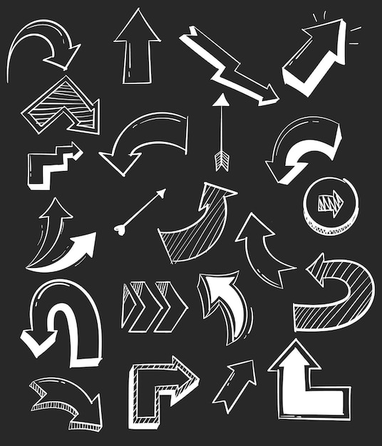 Hand drawn doodle icons set
