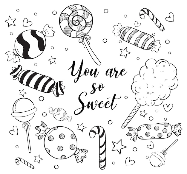 Free vector hand drawn doodle icons set