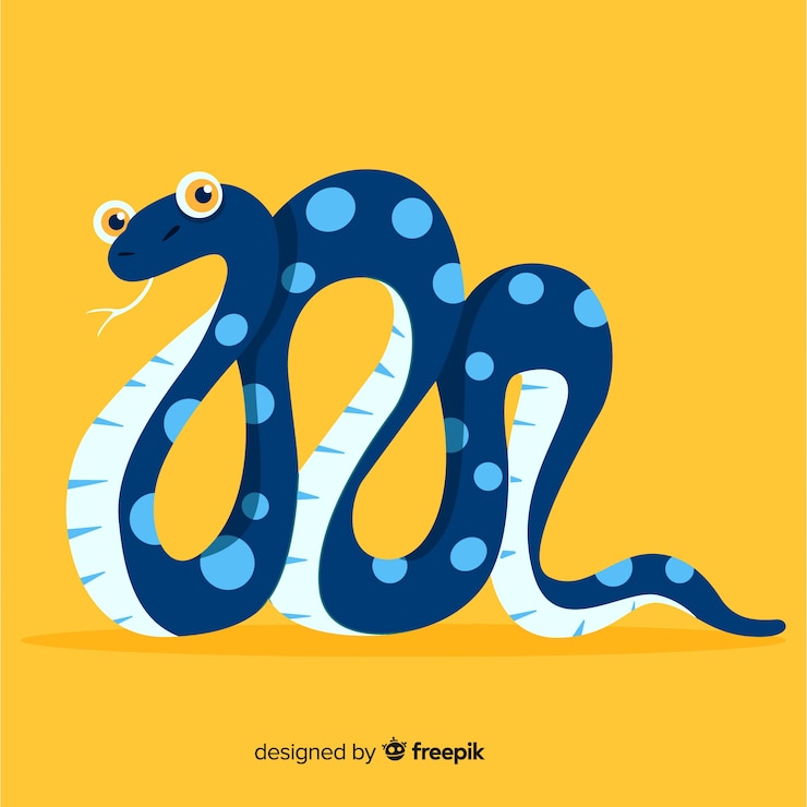 Free Vector hand drawn dotted snake illustration