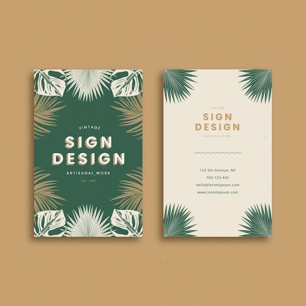 Hand drawn double-sided business card