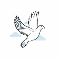 Free vector hand drawn dove outline illustration