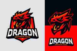 Free vector hand drawn dragon logo