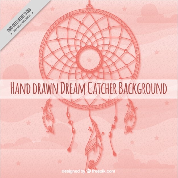 Free vector hand drawn dream catcher background