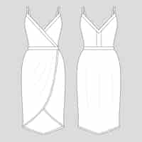 Free vector hand drawn dress outline illustration