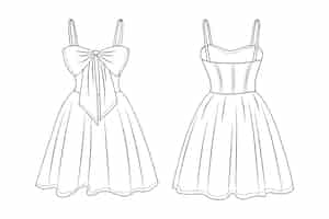 Free vector hand drawn dress outline illustration