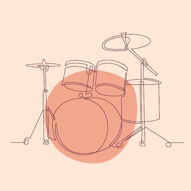 Hand drawn drum  illustration