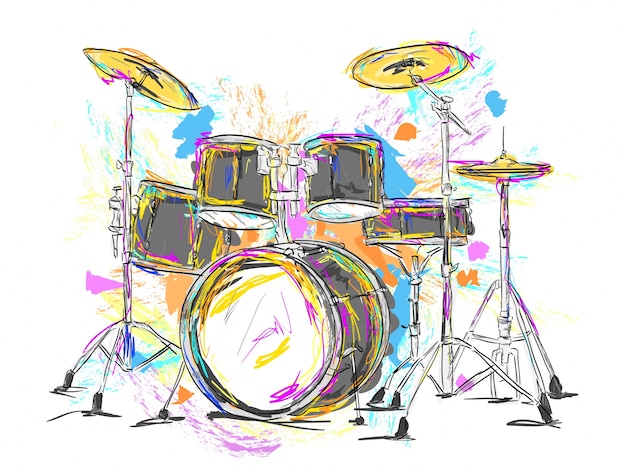 Hand drawn drums