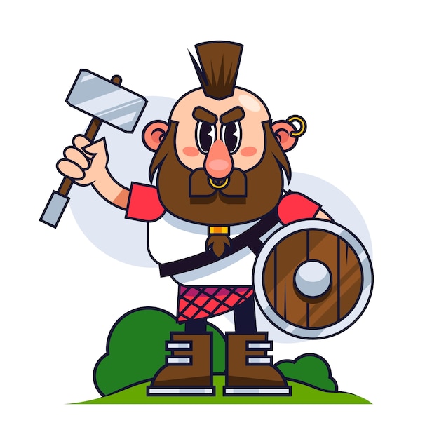 Free vector hand drawn dwarf illustration