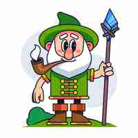 Free vector hand drawn dwarf illustration