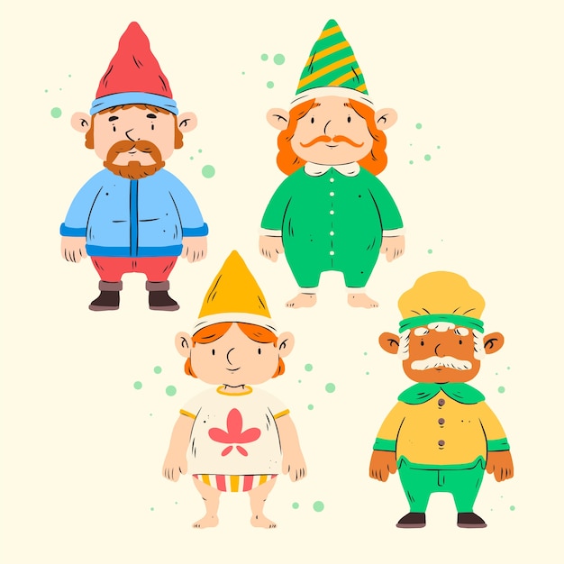 Free vector hand drawn dwarf illustration