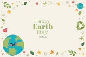 Free vector hand drawn earth day background