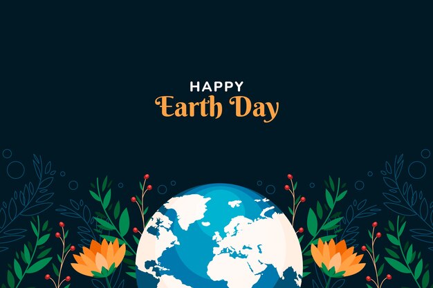 Free vector hand drawn earth day background