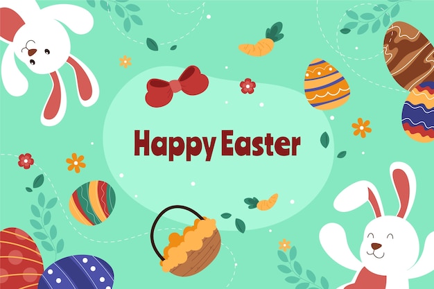 Hand drawn easter background