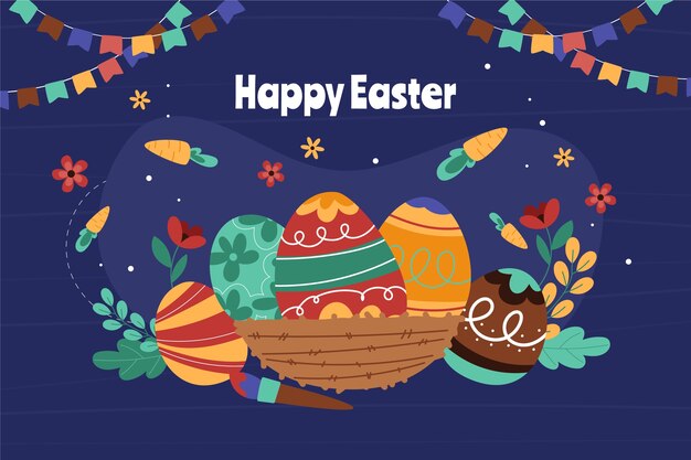 Free Vector | Hand drawn easter background